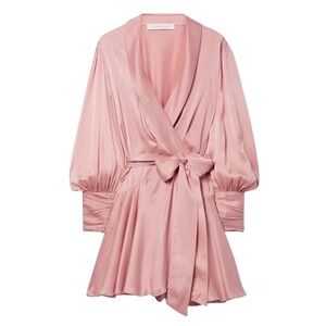 Zimmermann Pink Silk Wrap Dress | US Size 4 Small/AU 0 | Silk | Wedding Guest
